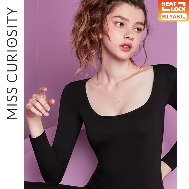 Curious Honeymys Yabby Warm Lingerie Women Pyjamas Warmed Up For Undershirt Winter No-Mark Autumn Clothes and Autumn Pants Inside