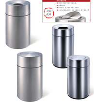 Port Style Square Trash Cans Mall stainless steel oversize Contained Bucket Round Commercial Peel Bucket Flip Dustbin