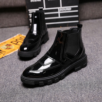 Fall Martin boots Mens inner heightening 6cm Inlenty wind Europe and America trendy short boots with velvety warm and high help shoes mens boots