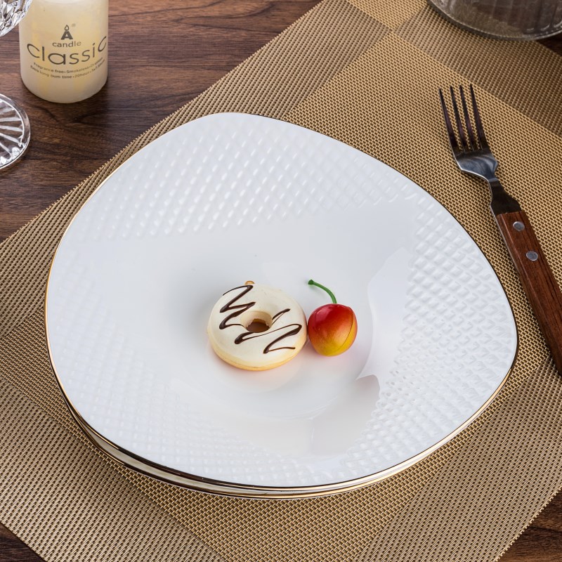 Jin Bianchun white ipads porcelain ceramic plate creative dish plate of fruit salad pasta dish soup deep dish western - style hotel tableware