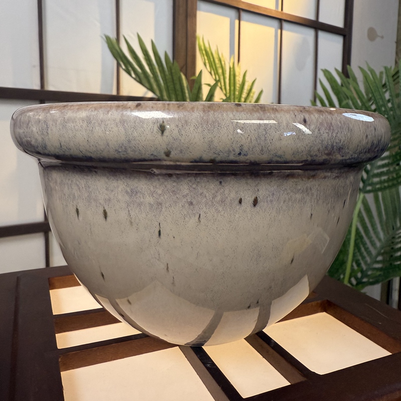 "Large Milk-White Handmade Coarse Pottery" with a Rustic Charm, Household Handmade Plate for Food Preparation