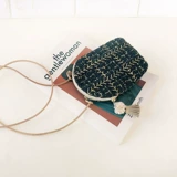 Небольшая сумка, милая свежая сумка через плечо, плетеный кошелек, сумка для телефона, сезон 2021, в стиле Шанель