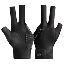 Three-finger breathable gloves for billiards