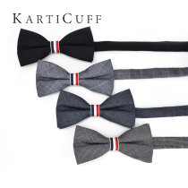 Wool bow tie tb red white and blue three-color fashion boys Korean version of the trend yarn-dyed ladys castle tie bow