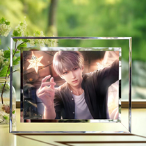 Shen Xinghuis personal peripheral love and deep space crystal photo frame 6-inch photo peripheral four-star yearning DIY exquisite table setting