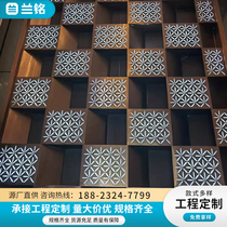Manufacturers custom carved hollow aluminum veneer door head carved aluminum plate 10mm wood grain aluminum carved screen