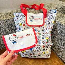 Japanese style cute Cartoon Cat Large Capacity Tote Bag Lightweight Foldable Environmental-Friendly Bag Shopping Bag