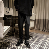 Mr. Short texture curling nine-point casual pants mens autumn and winter Korean version of loose trousers Joker handsome pants tide