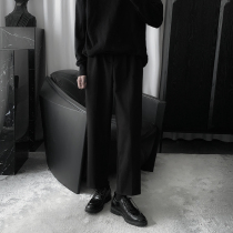 Mr. Short homemade winter 2021 New straight wool casual pants men Korean straight loose wide leg pants
