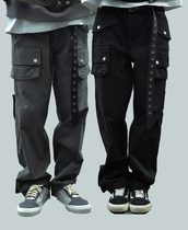 LIMPIDOCULUS (LIMS) 20AW two-tone washed front multi pocket cut casual versatile trousers