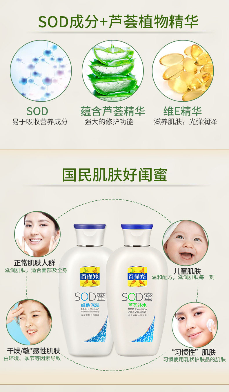 Baique linh dương sod mật ong dưỡng ẩm dưỡng ẩm làm mới kem không gây nhờn cho nữ mặt kem mùa hè cửa hàng hàng đầu - Kem dưỡng da kem làm trắng da