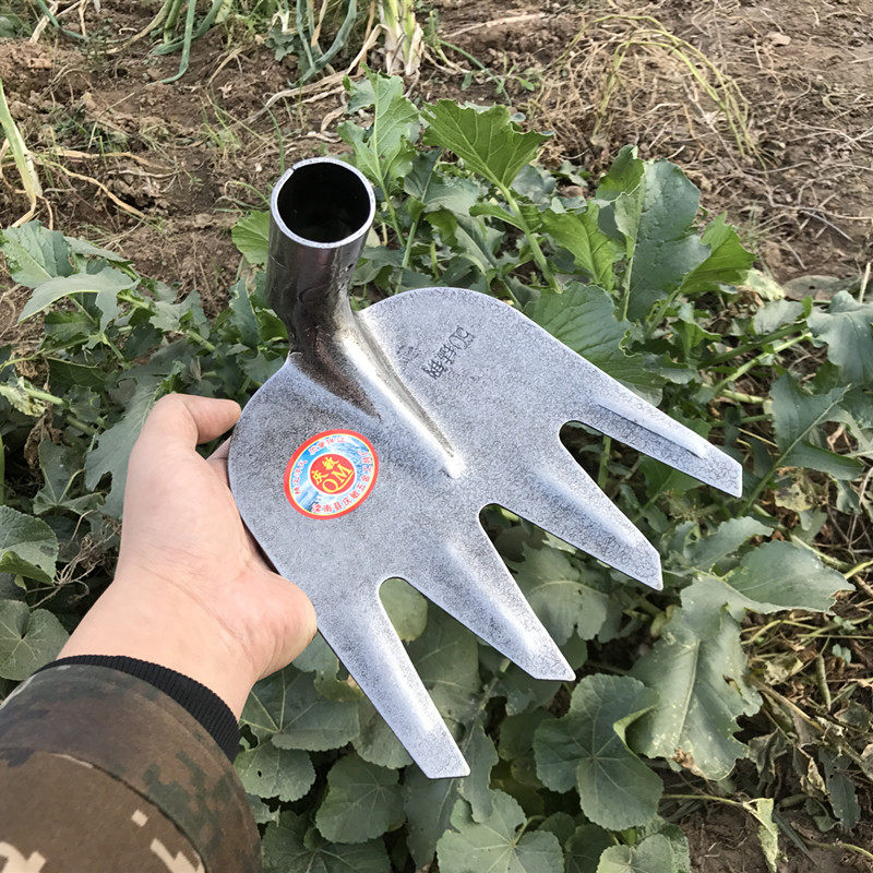 Agricultural manganese steel thickened digging soil planting tools wasteland loose soil family garden art multi-functional outdoor hoe