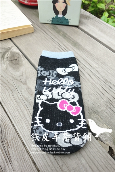 Hello Kitty Hello Kitty Sesame Street One Piece Phim hoạt hình Cotton Phụ nữ đóng hộp Tuần ngắn