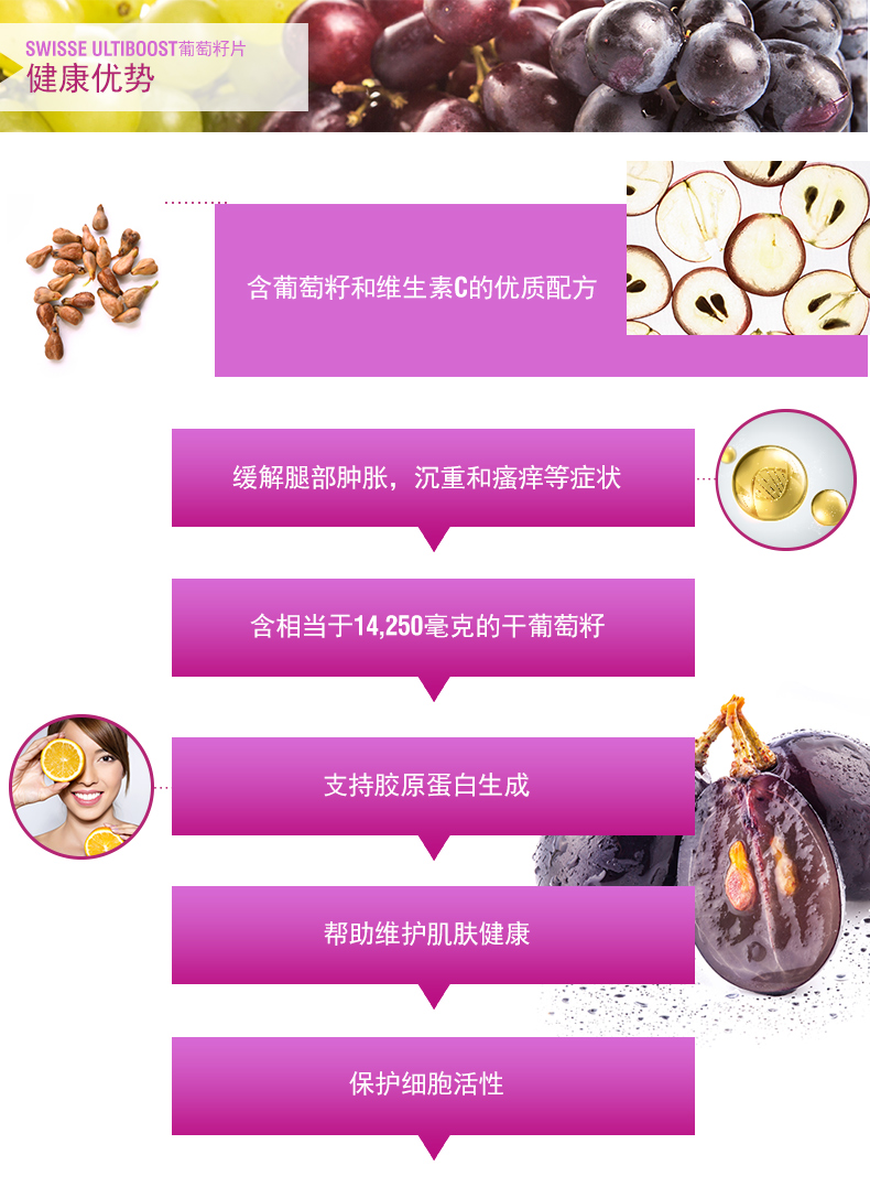 澳洲进口 swisse 葡萄籽 180粒花青素精华提取物 葡萄籽片 我们的产品 第9张 澳洲进口 swisse 葡萄籽 180粒花青素精华提取物 葡萄籽片 我们的产品 第9张