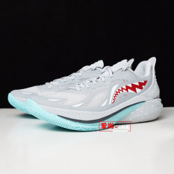 Li Ning 2024 ເກີບບ້ວງໃຫມ່ Sonic 12 Great White Shark ຜູ້ຊາຍເກີບກິລາການດູດຊຶມຕ້ານຄວາມຜິດພາດພຽງປະຕິບັດ ABAU019