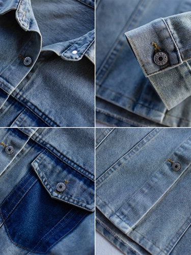 九月陌墨 Джинсовая осенняя демисезонная дизайнерская куртка для отдыха, тренд сезона, в корейском стиле