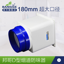 Bongo D type check valve Kitchen public flue range hood check valve Large displacement anti-odor device anti-smoke treasure