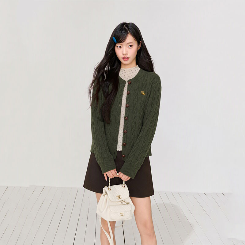 Bzxo Autumn Outfit Korean Style Twist Knit Sweater Women's 2026 New Knit Cardigan Jacket Top for Women