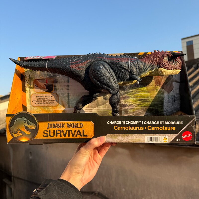 Mattel Jurassic World Sound Effects Attack Giganotosaurus Model Linkage Device Carnivorous Dinosaur Children's Toy Jkg85