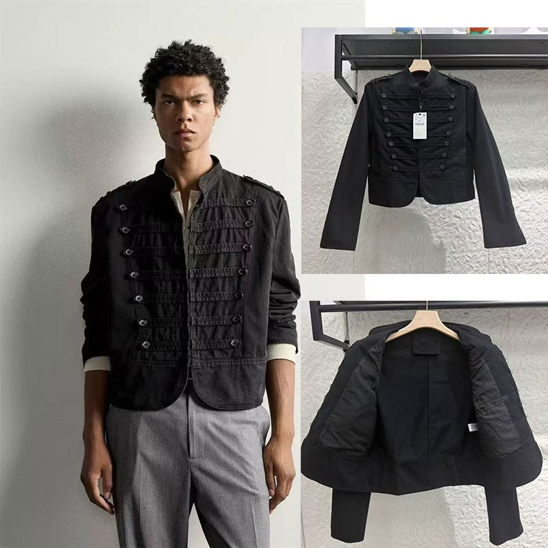 Cabinet 799! Za2026 Early Autumn New Product Men's Fashion Strap Design Short Jacket 3715811 Cabinet 799! Za2026 Early Autumn New Product Men's Fashion Strap Design Short Jacket 3715811