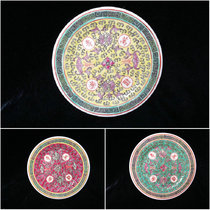 Jingdezhen factory goods porcelain traditional hand-painted fine work pastel longevity without borders thick 6 inch Flat bone plate