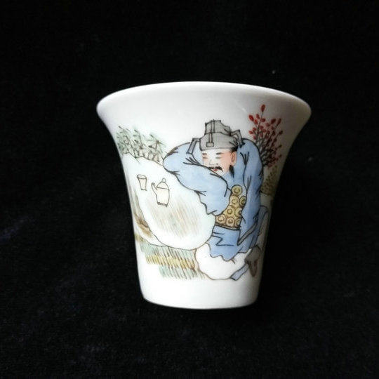 Jingdezhen Factory Goods Porcelain Hand-painted Light Magenta too white Drunk Horseshoe Cup Pu-erh Tea Cup tea cup