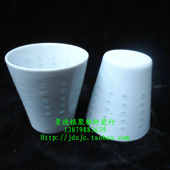 Bag Old Jingdezhen 567 Old factory goods Porcelain Light Porcelain Factory White-Ling Longs Beer Cup Bell-Mouth Tea Cup