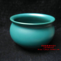 Jingdezhen factory goods porcelain all-hand peacock green glaze anti-mouth incense burner