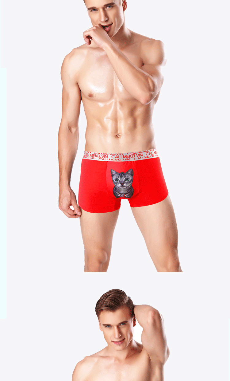 Cặp đôi đồ lót cotton dễ thương sáng tạo phiên bản Hàn Quốc của băng lụa thoáng khí nam boxer nữ tam giác ren cá tính quần lọt khe