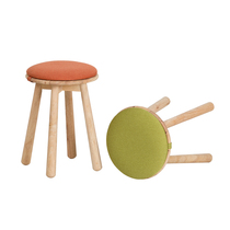 Solid wood stool Small round stool Creative dining stool Computer stool Leisure stool Nordic modern dressing stool Shoe stool