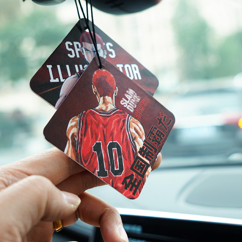 Slam Dunk Anime Car Fragrance Film Car Long-lasting Aromatherapy Fragrance Film Deodorization Cartoon Creative Pendant Decoration in the Car