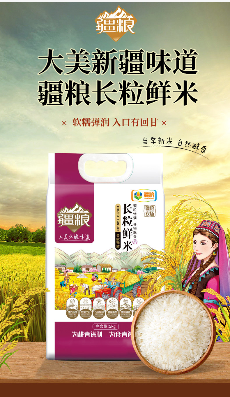 安享好物 安享B级粳米-疆粮长粒鲜米 国标 