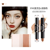 01#Ivory White+Dark Coffee Color