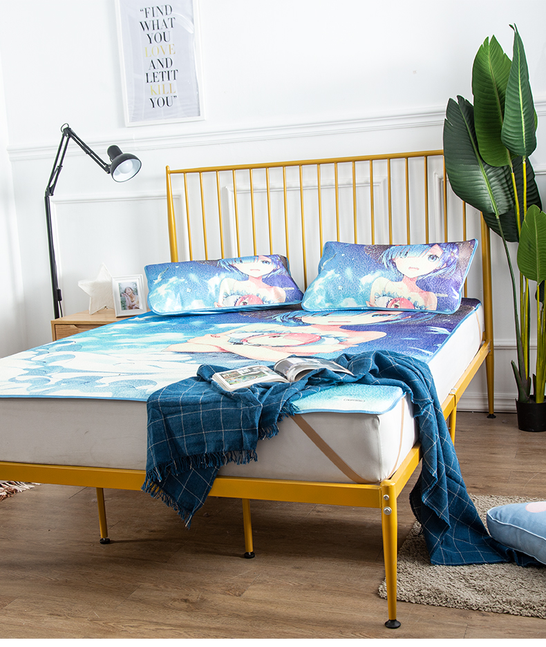 Yếu tố thứ hai Rem phim hoạt hình hoạt hình xung quanh Hatsune máy lạnh mat ghế băng lụa rửa ba mảnh gấp Connor - Thảm mùa hè chiếu lụa điều hòa