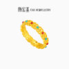 Chaohongji Zhenjin twelve-color gold ring solid gold ring ring bracelet bracelet ancient gold enamel hollow porphyrin