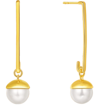 Trendy Acer to Jane S925 silver imitation pearl earrings simple luxury dynamic earrings earrings sweet temperament fashion gift J
