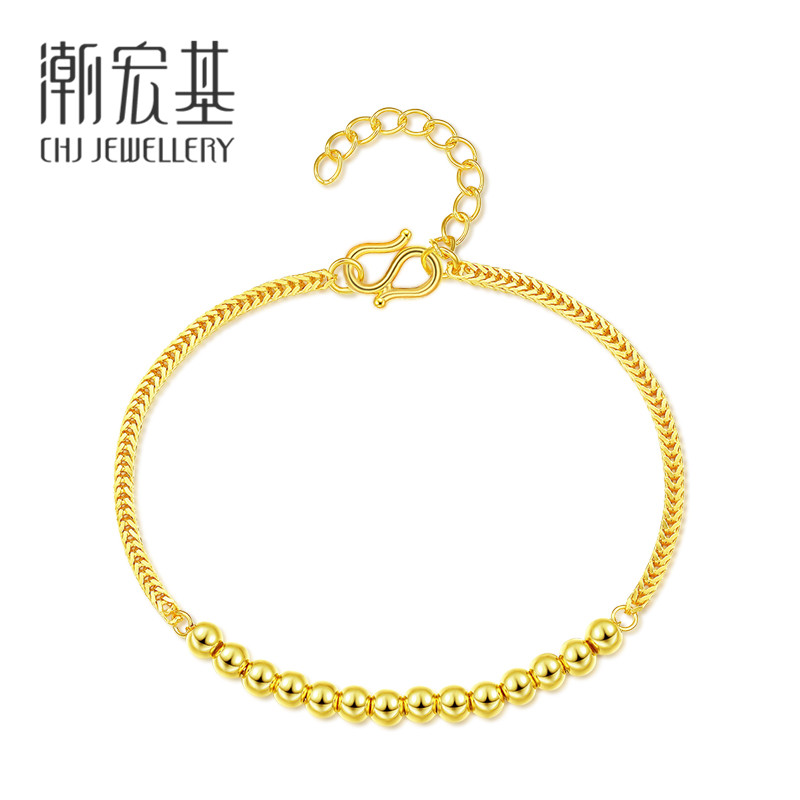 潮宏基 转运珠足金手链 6.65g 图9