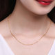 Trendy Acer bead gold colorful cross necklace O-shaped necklace pure gold female gift plain chain versatile price P