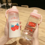 Фрукты сетевая красная пластиковая водяная чашка Симпатичная японская девушка Сердце творческая тенденция портативная чашка