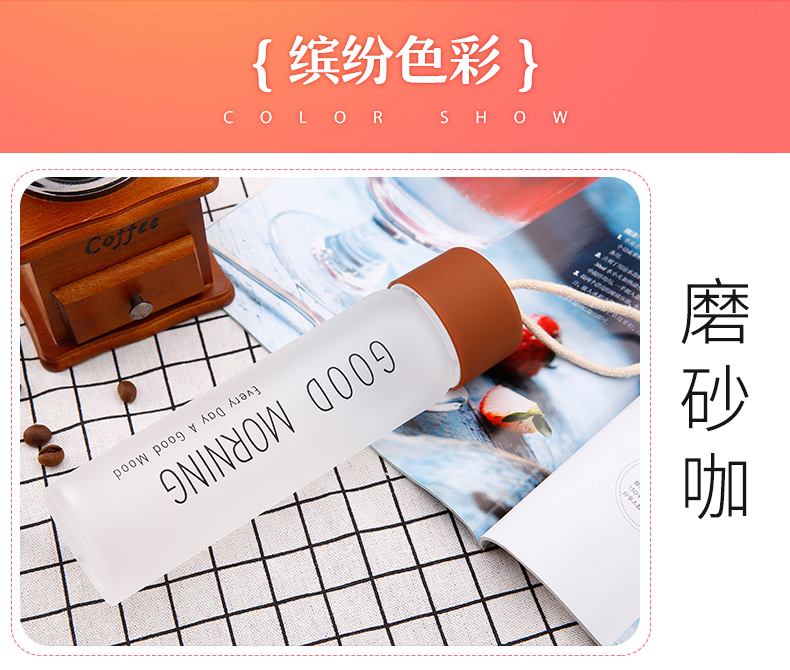 Ly thủy tinh cầm tay nữ sinh viên sáng tạo chai nước Hàn Quốc tươi mát và đáng yêu đơn giản phiên bản tiếng Hàn của cốc nước đỏ - Tách bình giữ nhiệt chính hãng