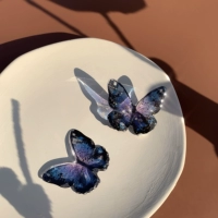 Фиолетовая черная большая бабочка 1