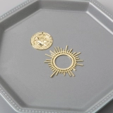 Медная большая подвеска на солнечной энергии, аксессуар ручной работы, серьги, аксессуары, 14 карат, европейский стиль