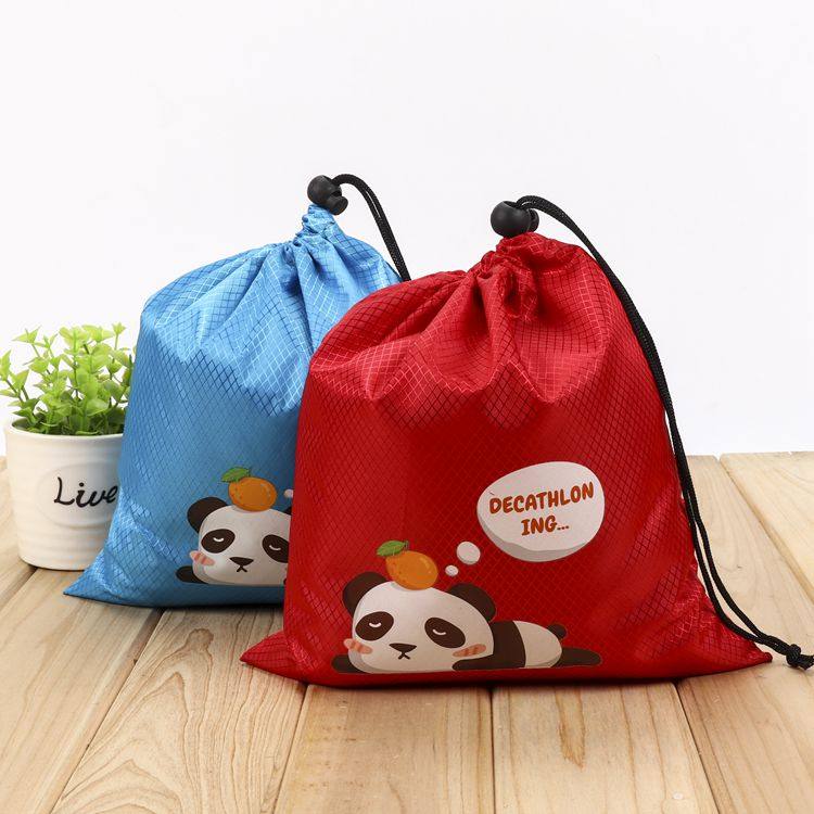 210d Polyester Beam Pocket Spot Draw Rope Bag Suitcase Collection Bag Oxford cloth bag Nylon Collection Pocket Custom-Taobao