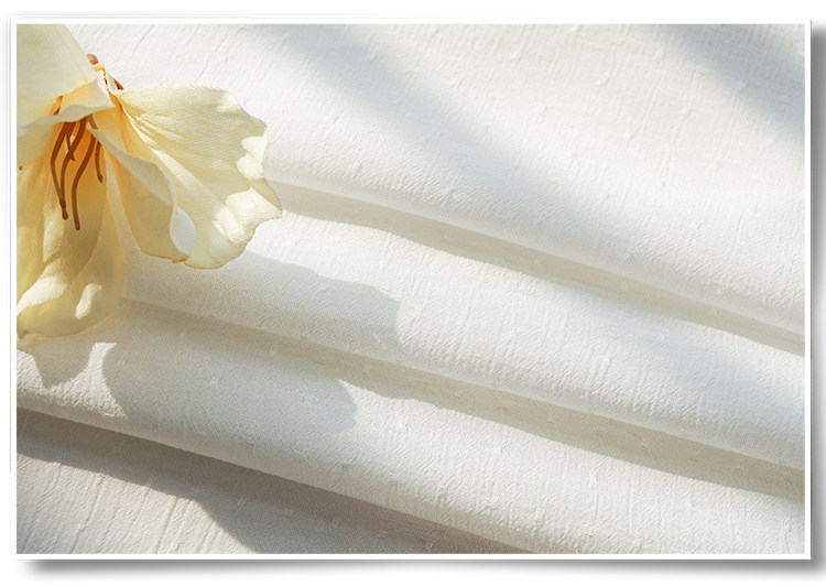 Один месяц неясный хлопок материал 60 тонкий белый Xianmeiyu немного жаккард хлопок Шелк кардиган Ханьфу ткань 