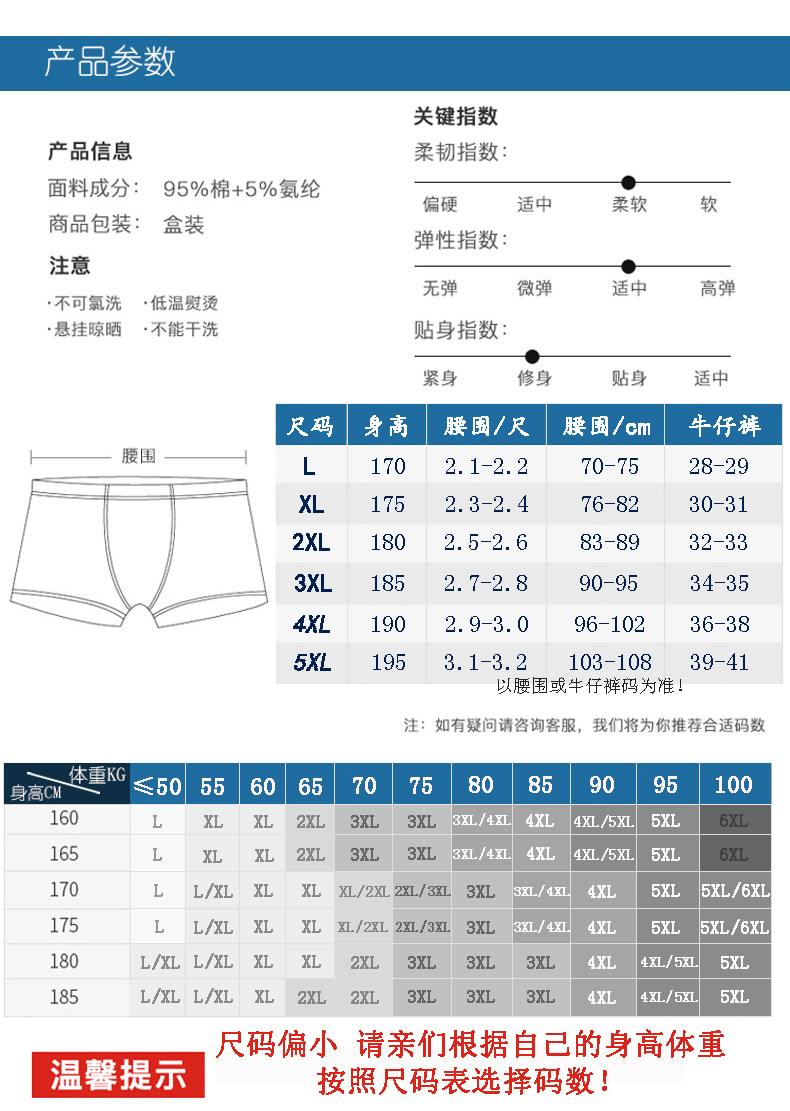 Nam Cực 4 bông và vải lanh boxer đầu nam cotton Đồ lót nam thoải mái vải cotton cộng với phân bón XL quần sịp nam