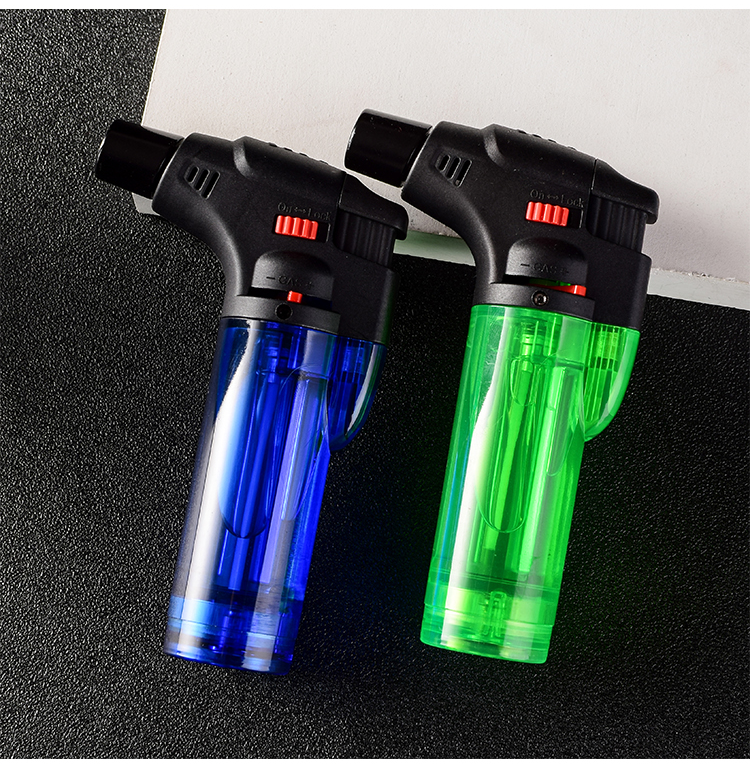 Windproof thẳng vào bơm hơi sáng tạo cá tính xì gà nhiệt độ cao hàn ngọn đuốc phun súng nhẹ hơn đánh lửa điện quẹt khò