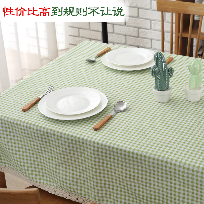 cotton and linen tablecloth fabric pastoral kindergarten tablecloth small fresh rectangular coffee table nordic japanese net red tablecloth