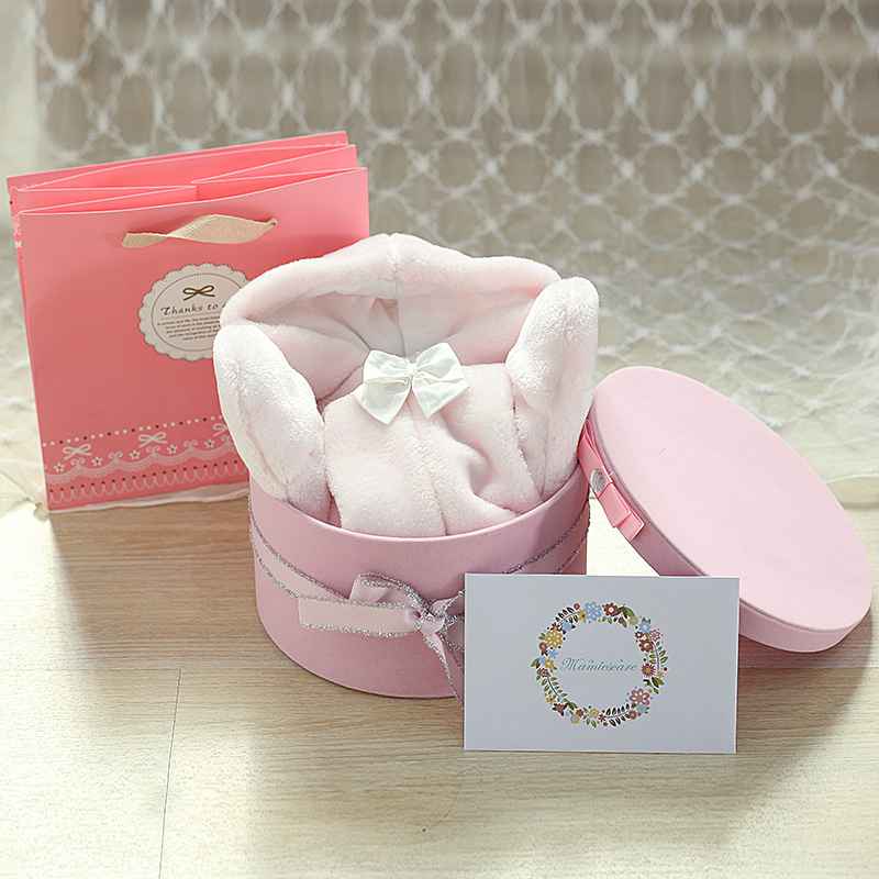 Hộp quà cho bé sơ sinh mùa đông cừu cashmere áo len đặt hộp quần yếm ấm cộng với nhung dày quà tặng bé bán hộp quà tặng bé sơ sinh