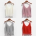 Mùa xuân 2019 đan vest vest nữ tua nhỏ bên ngoài sling đoạn ngắn áo len hoang dã vest vest áo vest nữ Áo ba lỗ