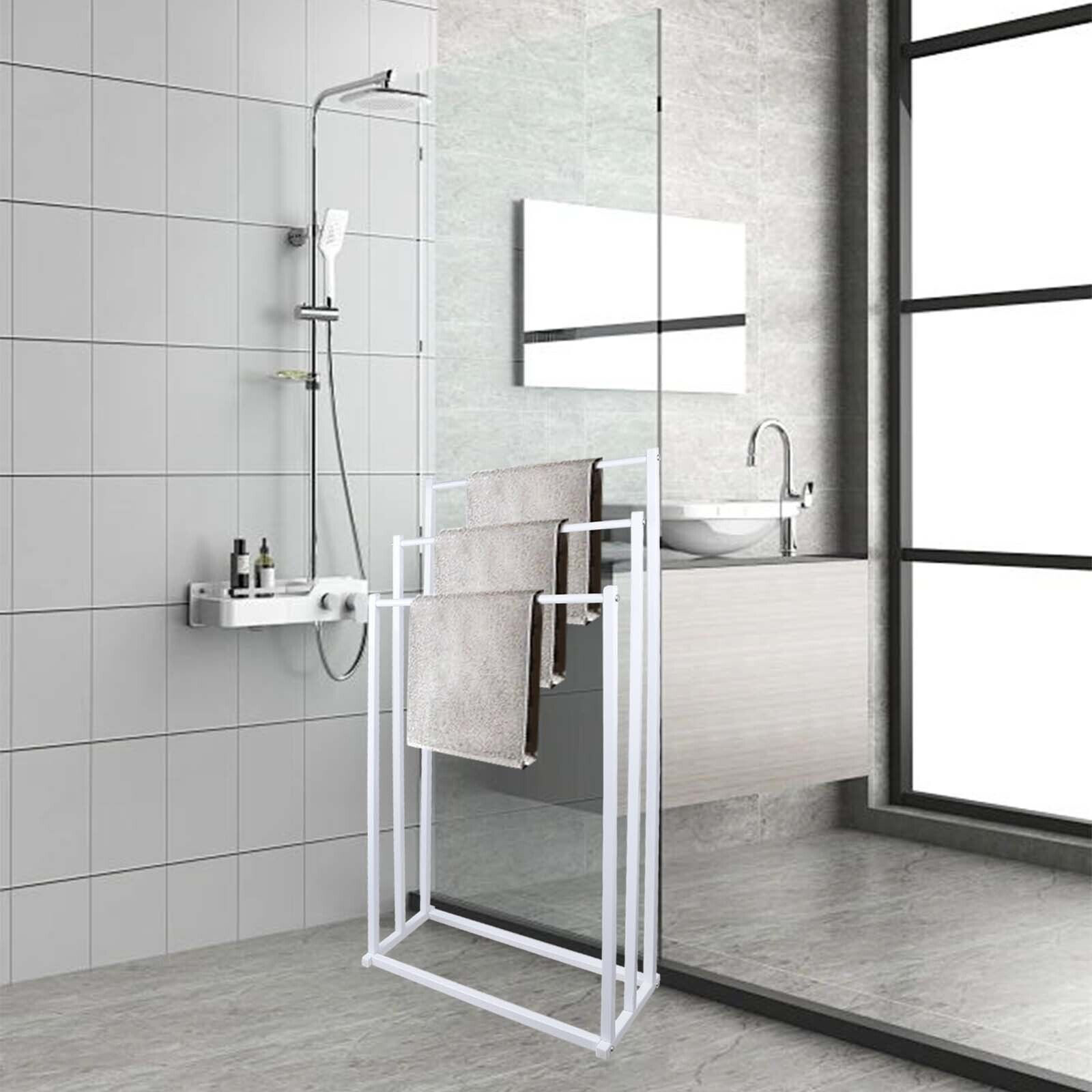 免打孔毛巾架立式神器！卫生间收纳天花板，不伤墙也能美到爆！-浴巾架-淘宝好物网